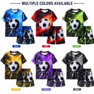 Ensemble d'uniformes de football personnalisés pour enfants, maillot et short de football pour jeunes, kit d'entraînement sublimé pour équipes, fabricant OEM - Product Image 2