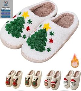 HF natale esplosione inverno casa per pantofole Babbo Natale cotone con pelliccia TPR uomo e <span class=keywords><strong>donna</strong></span> lana per pantofole - Product Image 4
