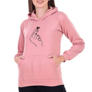 Venta en línea Sudadera con capucha de manga larga para mujer Venta en línea Sudadera con capucha de mujer de fabricante de Pakistán - Product Image 1