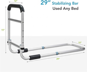 Barandillas <span class=keywords><strong>de</strong></span> Asistencia para Cama <span class=keywords><strong>de</strong></span> <span class=keywords><strong>Hospital</strong></span> MSMT, Tamaño Queen, <span class=keywords><strong>de</strong></span> Acero, Plegables, Resistentes, Capacidad <span class=keywords><strong>de</strong></span> 150 kg, Soporte Ajustable para Cabecera <span class=keywords><strong>de</strong></span> Cama - Product Image 2