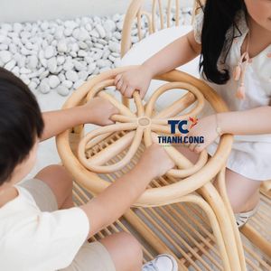 ม้านั่งหวายธรรมชาติสไตล์มินิมอลทำมือจากเวียดนามให้ความทรงจำที่สนุกสนานและน่ารื่นรมย์สำหรับครอบครัวของคุณ - Product Image 3