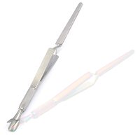 Coupe-ongles ACRYLIQUE noir mat poussoir à cuticules multifonction et pince à épiler baguette magique de pédicure durable en acier