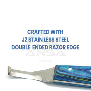 มีดตัดแต่งกีบม้าแบบสองด้านสำหรับคนถนัดขวา  มีดตัดแต่งกีบม้าระดับมืออาชีพ  ใบมีดเหล็กกล้าไร้สนิม J2 คุณภาพสูงคมกริบ ด้ามจับถนัดมือ - Product Image 6