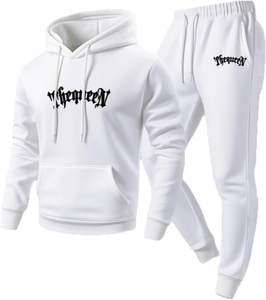 Conjunto Deportivo de 2 Piezas para Mujer, Sudadera con Capucha y Pantalones Deportivos Estampados, Talla Grande, Ropa Deportiva de Invierno Transpirable, Unisex - Product Image 2