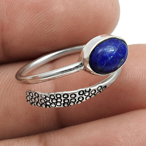 Genuine Blue <b>Lapis</b> Gemstone <b>Rings</b> Handmade Solid 925 Sterling Silver Fine Fashionable Trendy Jewelry Eternity Vermeil <b>Rings</b> OEM - Product Image 2