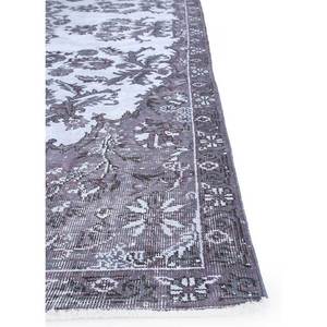 Vintage Grey Black Hand Knotted Wool <b>Rugs</b> <b>Boho</b> Style Pae-743 for Home Living Room Medallion Rectangle Patchwork Abstract - Product Image 4