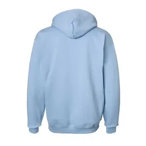Men's Light Blue Hooded Sweatshirt Regular Fit Solid <b>Colour</b> Casual Fleece Hoodie With Front Pocket Autumn Wear 2027 - Product Image 2