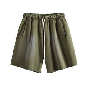 Pantalones Cortos de Algodón para Hombre al por Mayor, Lavado Ácido, Desteñidos por el Sol, Holgados, Ropa de Verano, Estilo Hip Hop, Pantalones Deportivos de Felpa Francesa - Product Image 2