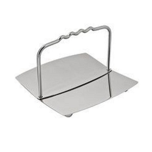 Porte-serviettes en acier inoxydable blanc antique avec motif floral Table en tôle Porte-serviettes en fer Vase de sol fonctionnel - Product Image 5