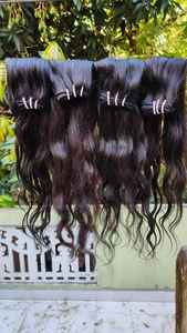 Extensiones de cabello humano virgen indio, cabello sin procesar indio, paquetes de cabello crudo ondulado y rizado DE LA India a precios de fábrica - Product Image 5
