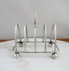 Nouvelle arrivée argent tranche toast support pour petit déjeuner morceaux de pain accessoires de cuisine maison stockage et organisation toast rack - Product Image 3