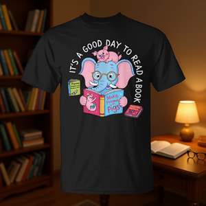 T-shirt Edizione Elefante e Maiale per le Giornate di Lettura - Ottima per Promozioni - Product Image 3