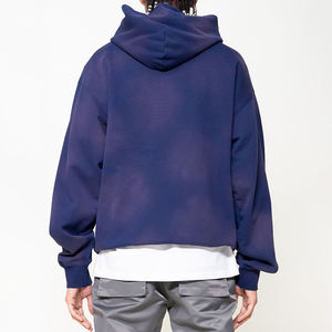 Sudadera con Capucha Personalizada 100% Algodón Grueso Lavado al Ácido Estilo Vintage Francés para Hombre, Sudadera con Capucha Desgastada y Decolorada por el Sol para Hombre - Product Image 5