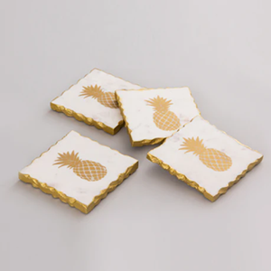 Posavasos de mármol hechos a mano con colores únicos, patrones de piedra natural y bordes lisos que ahora se venden en paquetes al por mayor a granel - Product Image 2