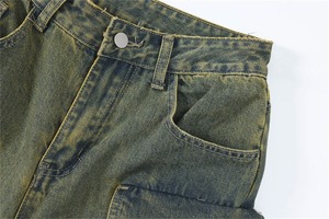 Pantalones Cargo Holgados Personalizados para Mujer, Cintura Alta, Estilo Vintage, con Bolsillos, Pantalones Cargo Desgastados con Roturas para Mujer - Product Image 4