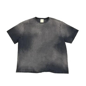 Venta al por mayor de fábrica 100% algodón de impresión personalizada hombro caído hombres lavado camisetas de peso pesado de gran tamaño lavado ácido camisetas - Product Image 3