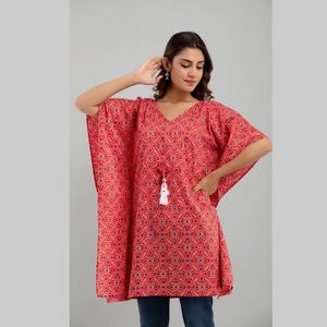 Bandhani Print Pink <b>Kaftan</b> Dress Hand Drawn Georgette Pakistani Style Anarkali with Salwar Soft Indian Clothing-SHKUP1232 - Product Image 4
