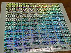 Etiqueta de Seguridad Holográfica Personalizable con Numeración de Pares, Corte Ovalado Plateado, Anti-falsificación, Impermeable, a Prueba de Manipulación, PET - Product Image 2