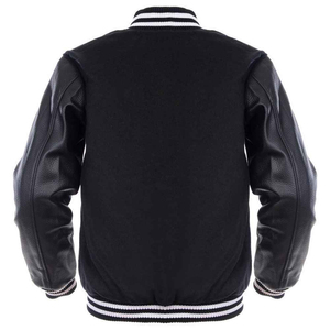 Chaqueta universitaria de lana personalizada para hombre 2026 al por mayor, chaqueta de béisbol de algodón y forro polar para hombre, envío DDP - Product Image 2