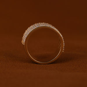 Anillo de media eternidad unisex de oro macizo de 10 quilates hecho a mano con diamantes cultivados en laboratorio de 2.10-2.60 quilates, chapado, regalo de compromiso, certificado IGI, moderno - Product Image 6