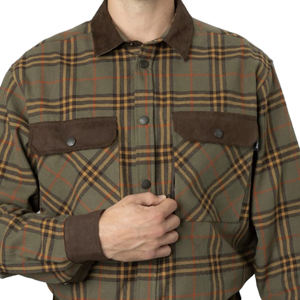 Hombres al aire libre de manga larga frente dos bolsillos con camisas de tiro 100% algodón casual camuflaje botón abajo Camisas de tiro - Product Image 2