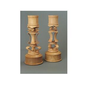 Portavelas de Madera Hecho a Mano, Ecológico y de Primera Calidad, para Decoración Moderna del Hogar, Líneas Limpias, Superficie Lisa, Estilo Navideño Natural - Product Image 3