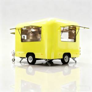 Camion de restauration mobile ORANGE RV, jaune citron, délicieux food truck, chariot à glaces, café, chips, pizza, boissons juteuses, food van - Product Image 1