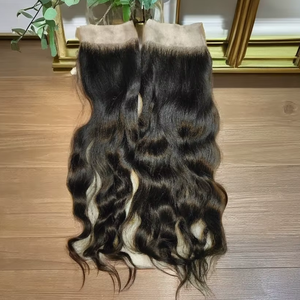 4X4 5X5 6X6 et 7X7 fermetures en dentelle transparente d'Inde. Fermetures de cheveux bruts indiens à cuticules alignées d'Inde - Product Image 1