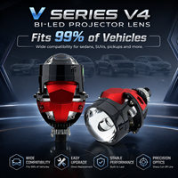 VAHID V4 Lentilles de projecteur Bi-LED haute puissance pour voiture, phares LED H4 H7 H11, lentille de projecteur Bi-LED pour voiture, double laser