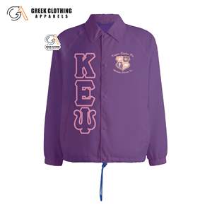 Veste de coach personnalisée Kapa Epsilon Psi avec logo brodé, lettres grecques, veste d'hiver à lignes croisées pour les membres de la sororité - Product Image 5
