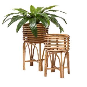 Jardinières décoratives faites à la main en rotin tissé fer Design personnalisé Pots de fleurs intérieurs et extérieurs Jardinières faites à la main - Product Image 2