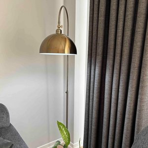 Stehlampe Metall Moderne antike Messing farbe Stehlampe mit verstellbarem Lampen schirm Geschenk artikel - Product Image 2