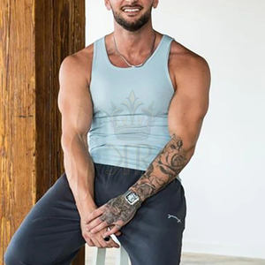 Débardeur décontracté de gymnastique pour hommes respirant noir gilet de fitness maillot de corps tricoté sans manches chemise dans les tailles M-3XL - Product Image 6