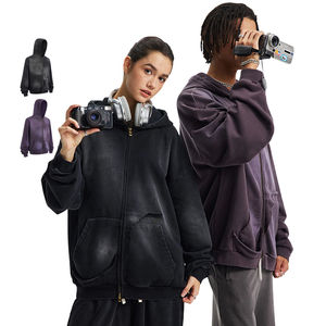 เสื้อฮู้ดผ้าฟลีซสีพื้นเนื้อหนา มีกระเป๋า 100% ผ้าฝ้าย กันน้ำและระบายอากาศได้ดี สำหรับผู้ชาย - Product Image 5