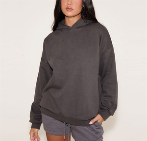 Sudaderas con capucha sólidas informales para mujer, sudaderas con capucha informales personalizadas de talla grande para mujer, Sudadera con capucha ligera de manga larga de invierno - Product Image 4