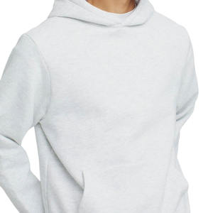 Sudadera con capucha de manga larga sólida en color gris con logotipo personalizado Sudaderas con capucha para hombre de talla grande de peso pesado a un precio razonable - Product Image 4