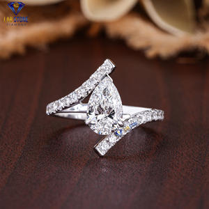 Anillo de oro blanco con diamantes tallados en PerA TDW 2,67 de Lab-Stone / Shine con un color de diamantes/ - Product Image 1