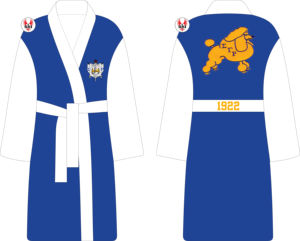 Bata de Satén Bordada de la Hermandad Sigma Gamma Rho para Mujer |   Bata de Satén de Poliéster Hecha a Medida con Bordado de la Hermandad SGRho para Damas - Product Image 4