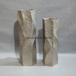 Vase en métal marron de qualité supérieure avec finition mouchetée unique et forme conique élégante pour la décoration de la maison et du bureau - Product Image 6