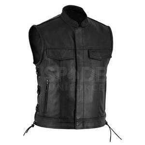 2025 nouveauté hommes véritable cuir de vachette gilet respirant décontracté vêtements d'extérieur différentes couleurs tailles personnalisées pour l'hiver - Product Image 4