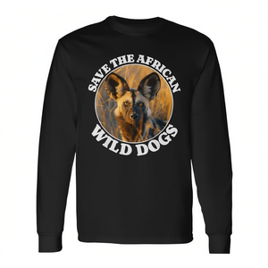 T-shirt à manches longues avec motif chien sauvage africain – Vêtement promotionnel avec image emblématique de la faune - Product Image 2