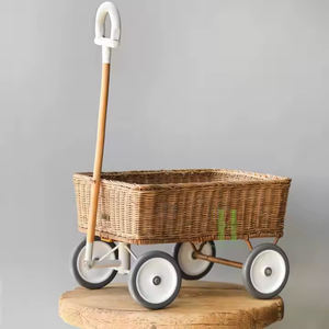 High Quality White Rattan <b>Wagon</b> <b>for</b> <b>Kids</b> Trendy Rattan <b>Kids</b> Toys Eco Friendly Wicker Doll <b>Wagon</b> OEM Accepted in Vietnam Factory - Product Image 6