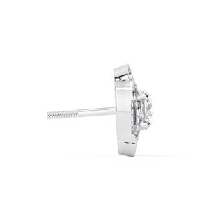ต่างหูทรงกลมมอยซาไนต์สไตล์น่ารักไม่ซ้ำใครสำหรับผู้หญิง - Product Image 4