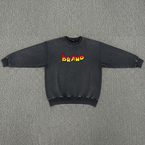 Sudadera de Alta Calidad Estilo Streetwear con Lavado Ácido para Hombre, Logotipo Personalizado Impreso en DTF, Hombros Caídos, Sudadera con Capucha para Hombre - Product Image 4