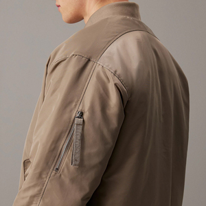 High Quality Custom Made Men's Bomber Jackets Canvas <b>Stand</b> Thin High Street Style Casual Wear for Winter Factory Direct Sale - Product Image 4
