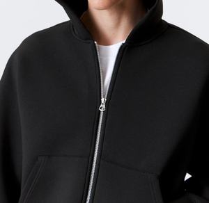 Sweat à capuche en coton avec fermeture éclair pour hommes, décontracté, vierge, streetwear, entraînement confortable, sweat à capuche avec impression personnalisée pour hommes - Product Image 3