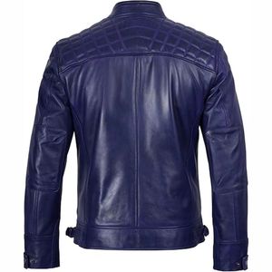 Premium Quality 2025 Custom <b>Real</b> <b>Leather</b> <b>Jackets</b> Customized Color Stand Front Eco-Friendly Waterproof Unisex American <b>Leather</b> - Product Image 3