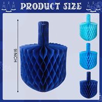 6 pièces de décoration de Dreidel de Hanoucca, 8 pouces, ornements suspendus de Hanoucca, décoration murale de Hanoucca, décoration de fête de Hanoucca
