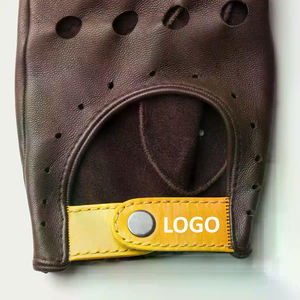 Gants de conduite en cuir de chèvre confortables et ajustés, vente chaude, logo personnalisé, nouveau design d'hiver avec cuir véritable - Product Image 6