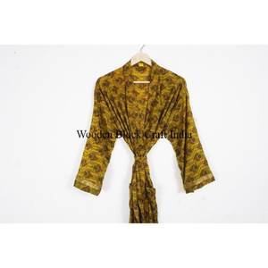 Unique Handmade Elegant Vintage Japanese Silk <b>Kimono</b> <b>Robe</b> Women Bohemian Floral <b>Long</b> Summer Wedding Jacket Bikini Cover - Product Image 2